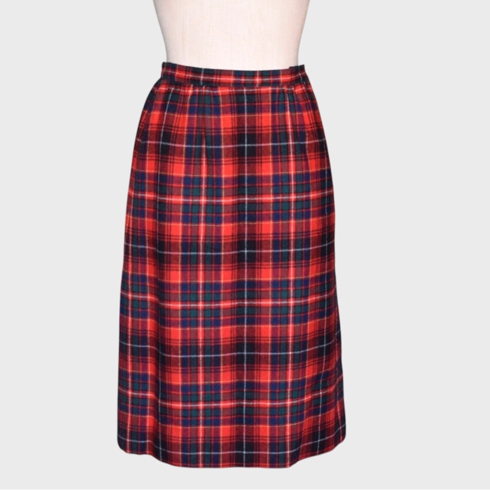 Pendleton Petite‎ Vintage Macinnes Tartan Virgin Wool A Line Skirt